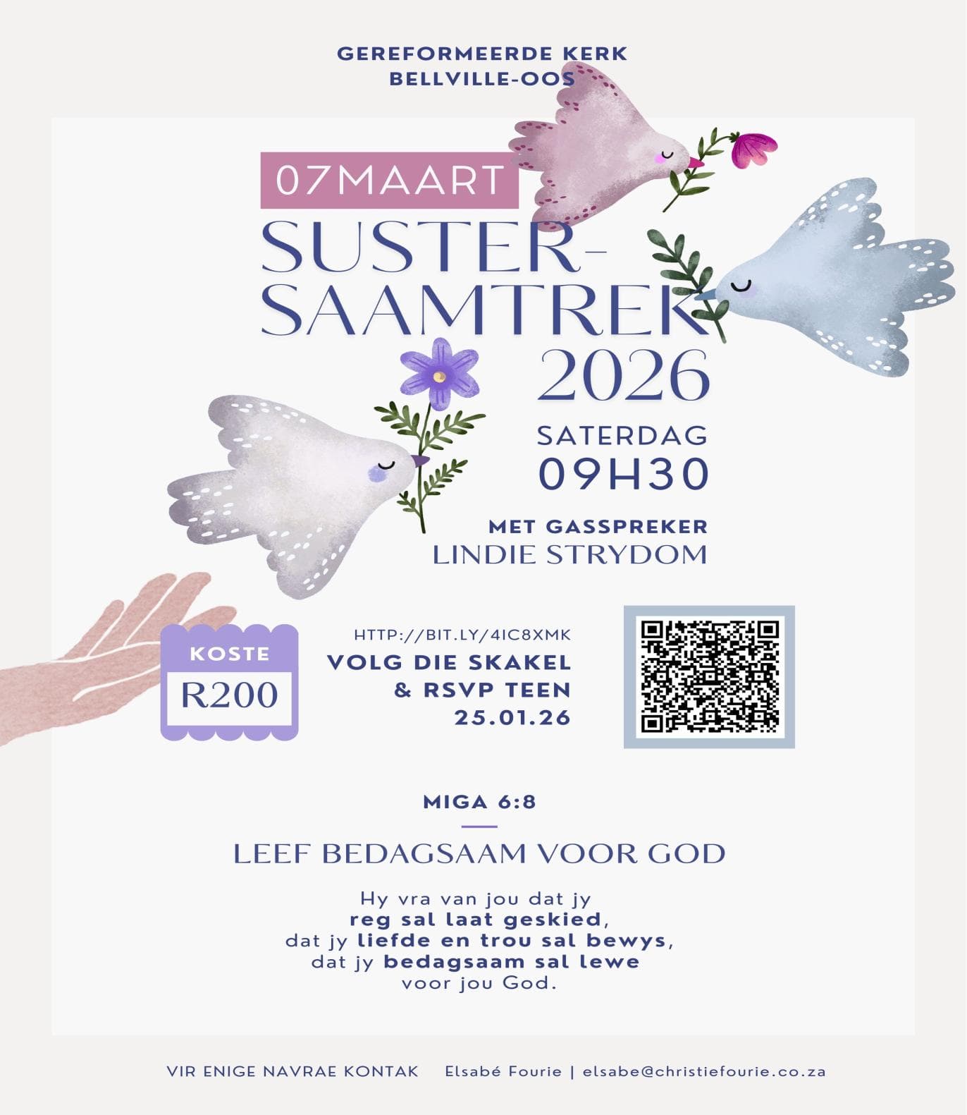 Susterssaamtrek 2026 – help gevra