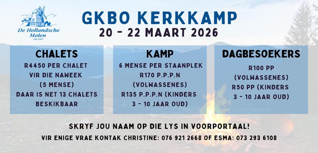 GKBO Kerkkamp 20-22 Maart 2026