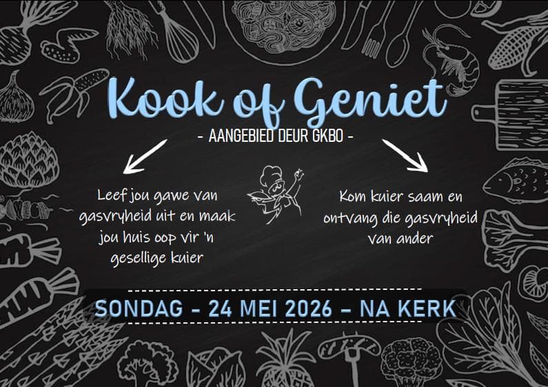 Kook of Geniet-aksie op 24 Mei