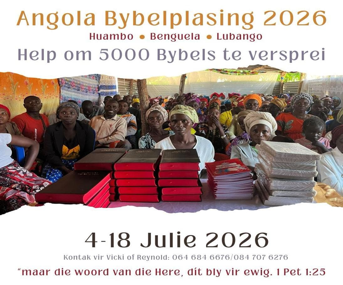 Angola Bybelplasing 2026: Help versprei 5000 Bybels