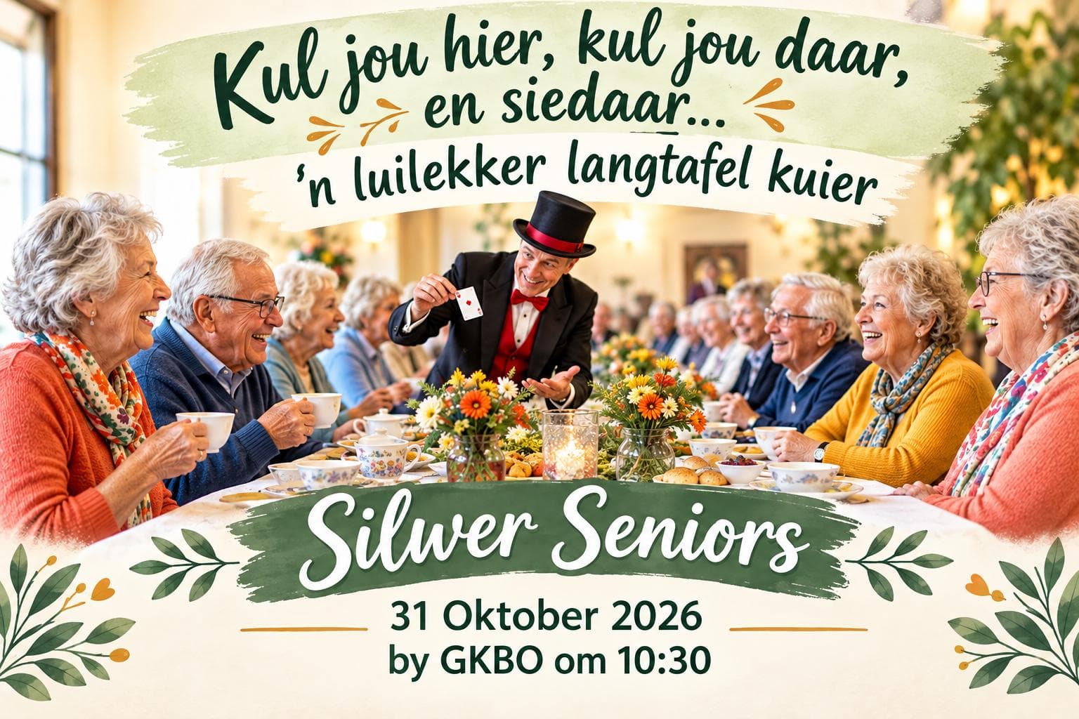 Silwer Seniors: Luilekker langtafel kuier